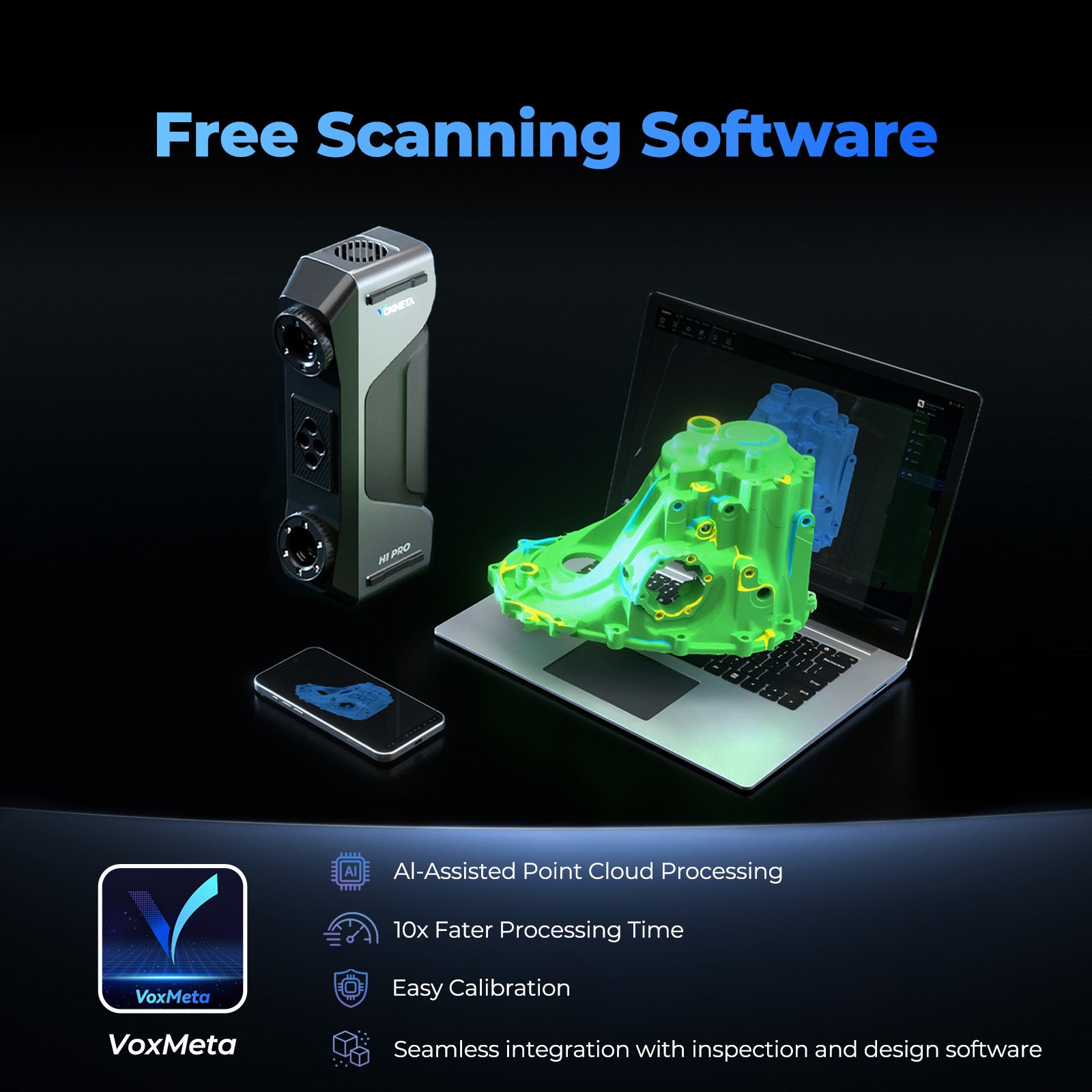 VoxMeta H1 Pro Metrology-Grade 3D Scanner: True Specs Meet True Performance