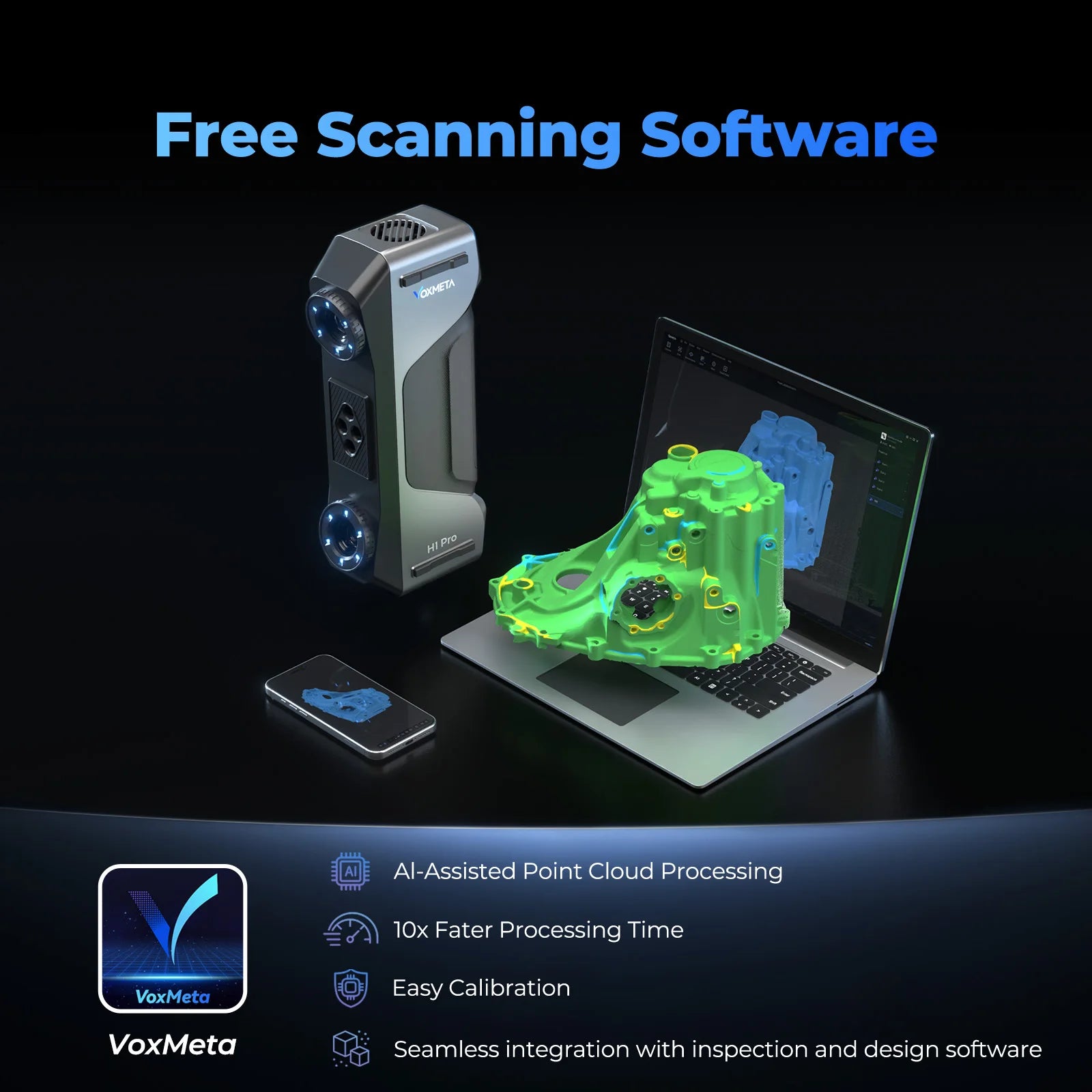 VoxMeta H1 Pro Metrology-Grade 3D Scanner: True Specs Meet True Performance